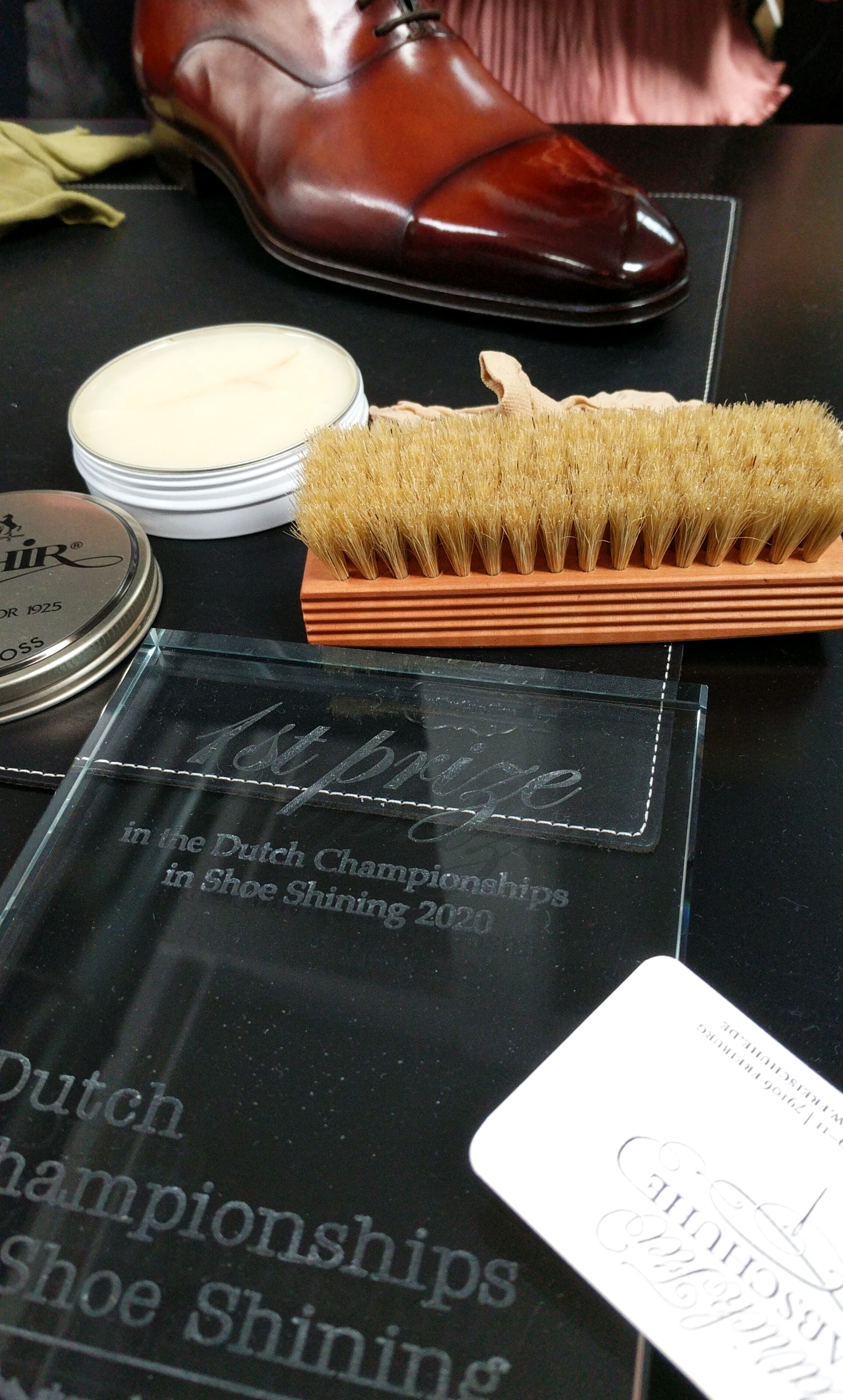 The Dutch Shoe Shining Champion 2020 is Theo of Shoe Spa Amsterdam